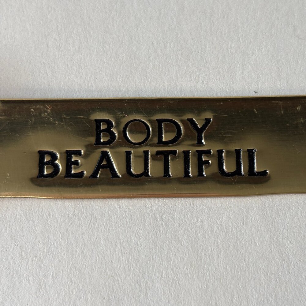 Shiny Brass "Body Beautiful" Keychain